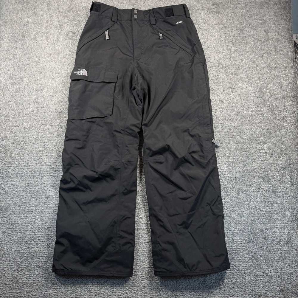 The North Face HyVent Mens Black Ski Snowboard Pants Cargo Pocket Size Medium